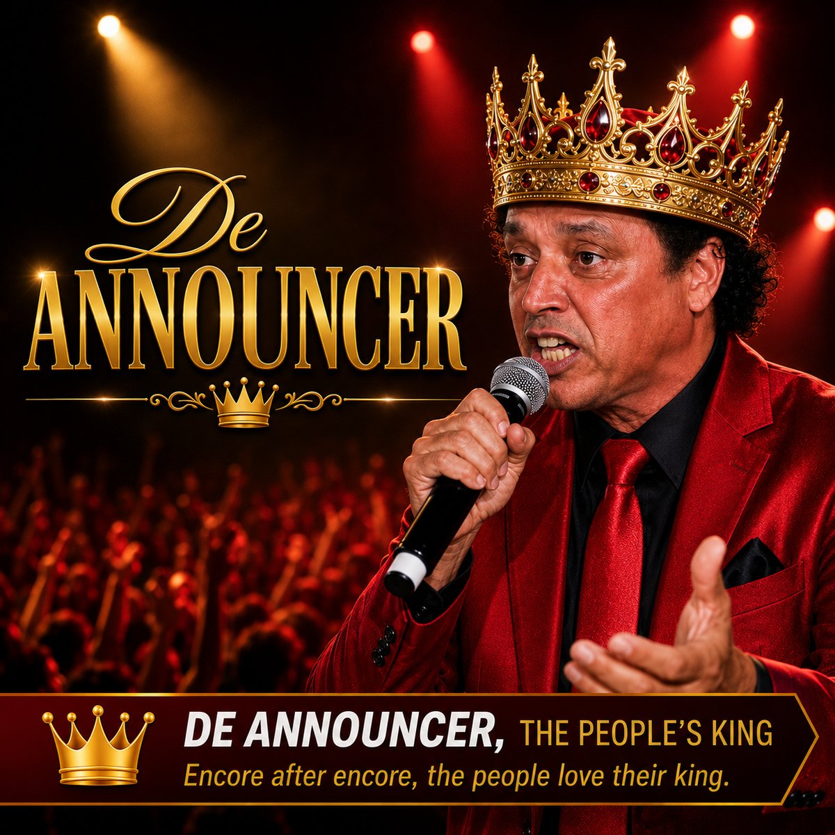 De Announcer — The People’s King. Click to play audio.